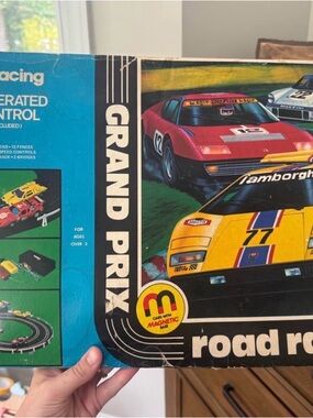 Vintage Grand Prix Road Race Slot Car toy- Yellow & Red